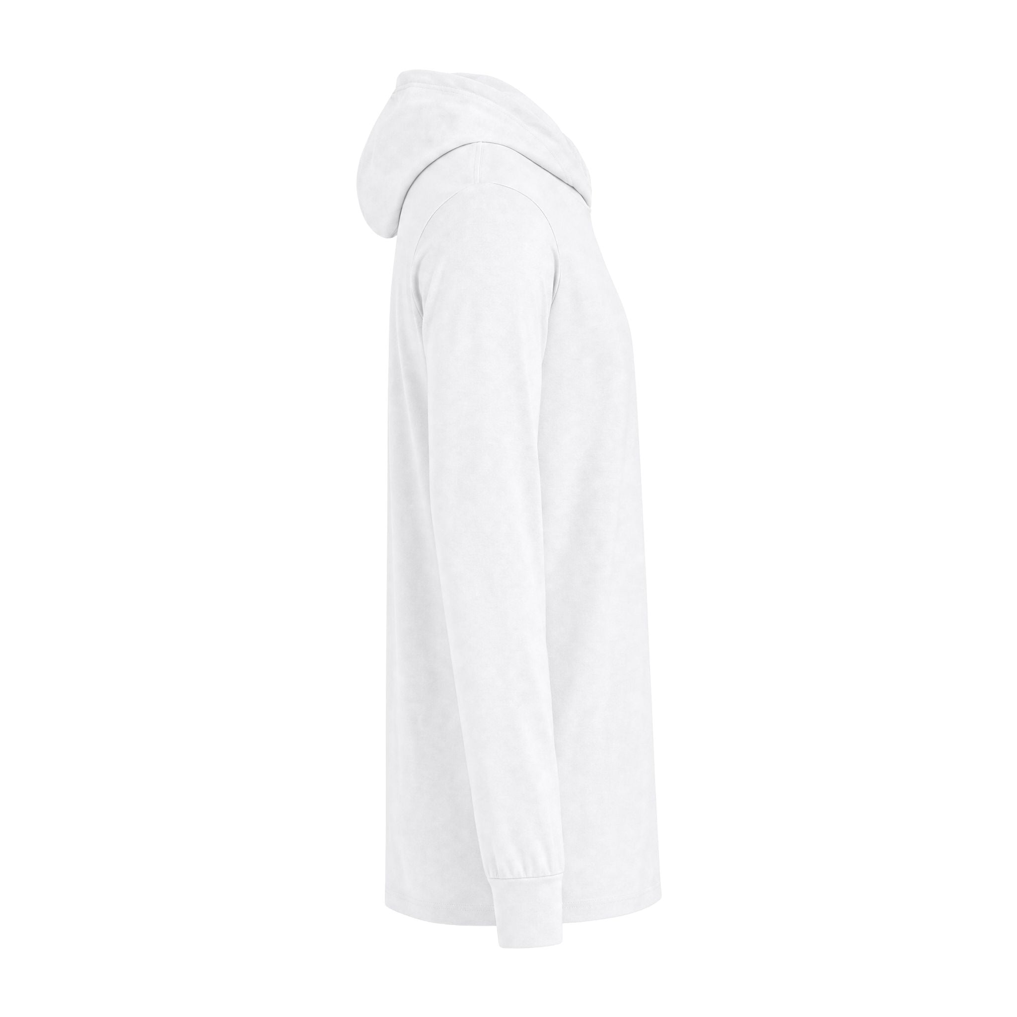 MBSS Corby Hooded Long Sleeve Tee — Minimal Chest Logo Long-Sleeve Hoodie Tee