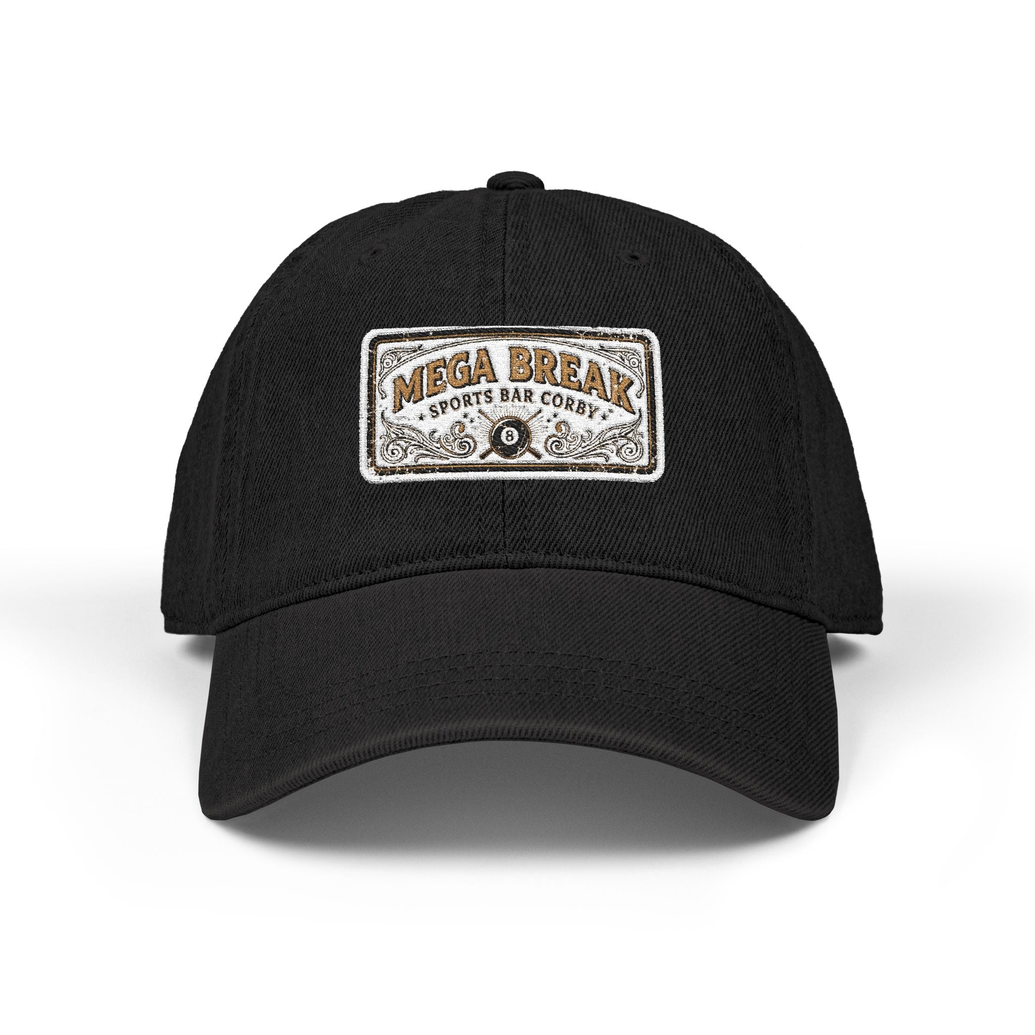 Vintage Patch Denim Hat — 'Mucho Break' Embroidered Baseball Cap