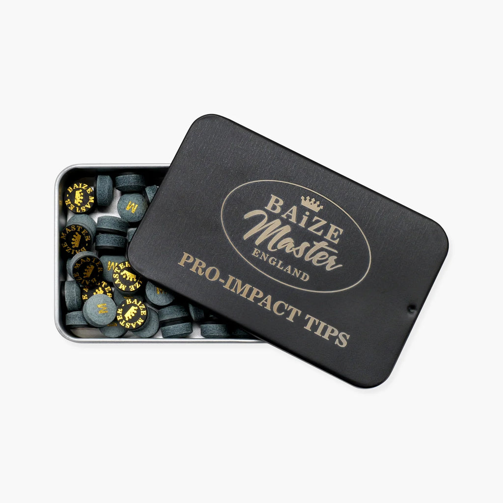 Baize Master PRO-IMPACT Professional 10mm Leather Backed Pressed Tips - Fitters Pack of 25