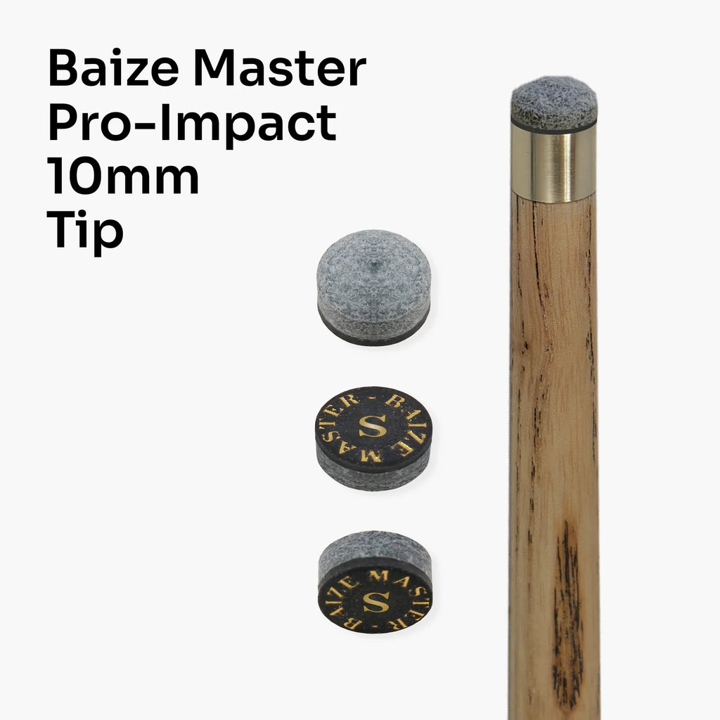 Baize Master PRO-IMPACT Professional 10mm Leather Backed Pressed Tips - Fitters Pack of 25