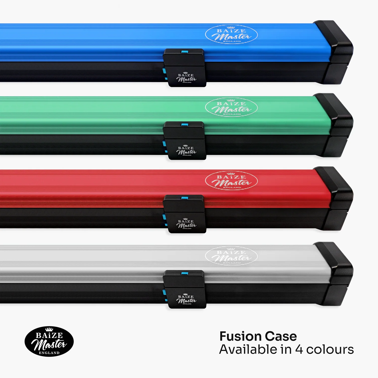 Baize Master Fusion One Piece 2 Slot Luxury Aluminium Cue Case with Trigger™ Lock – Holds 2 x One Piece Cues