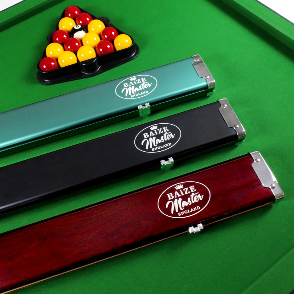 Baize Master Prestige 1 Piece 3 Slot Luxury Metal Cue Case - Holds 2 x 1 Piece Cues