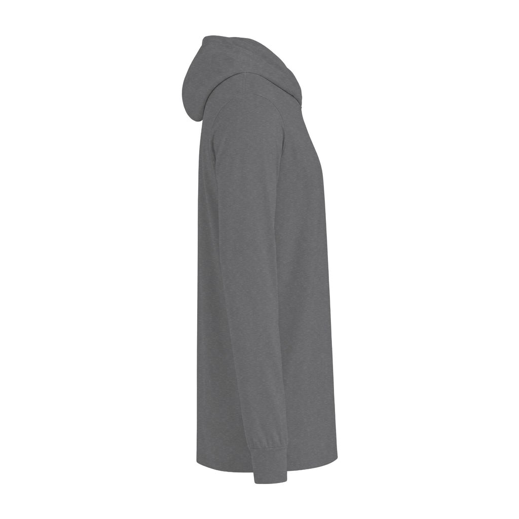 MBSS Corby Hooded Long Sleeve Tee — Minimal Chest Logo Long-Sleeve Hoodie Tee