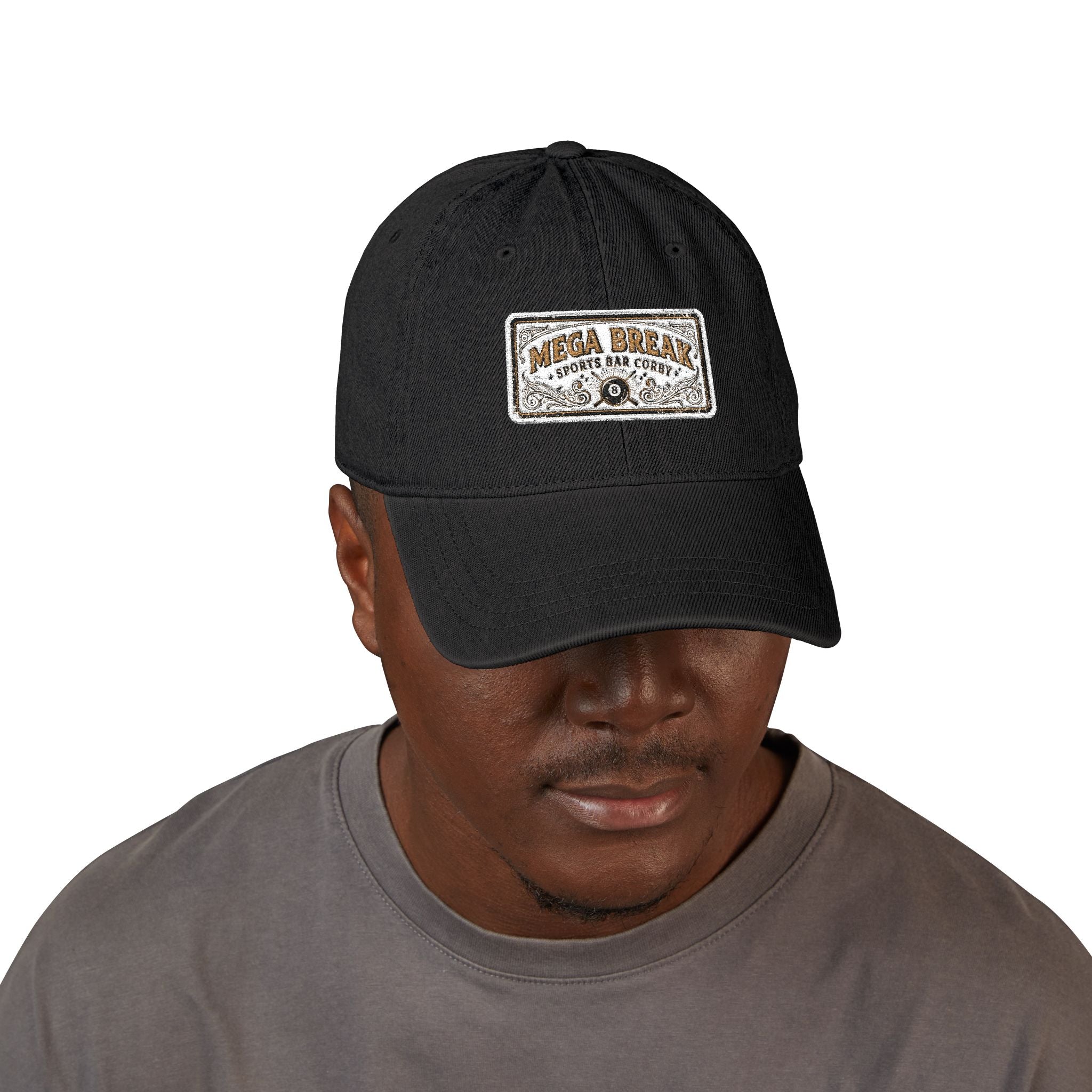 Vintage Patch Denim Hat — 'Mucho Break' Embroidered Baseball Cap