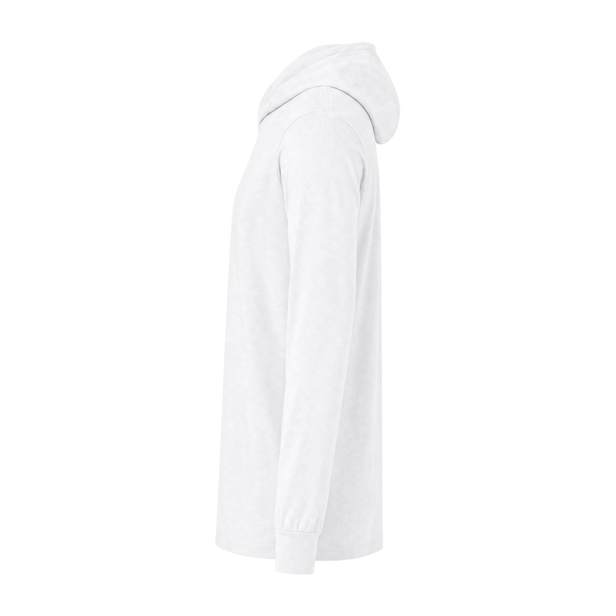 MBSS Corby Hooded Long Sleeve Tee — Minimal Chest Logo Long-Sleeve Hoodie Tee