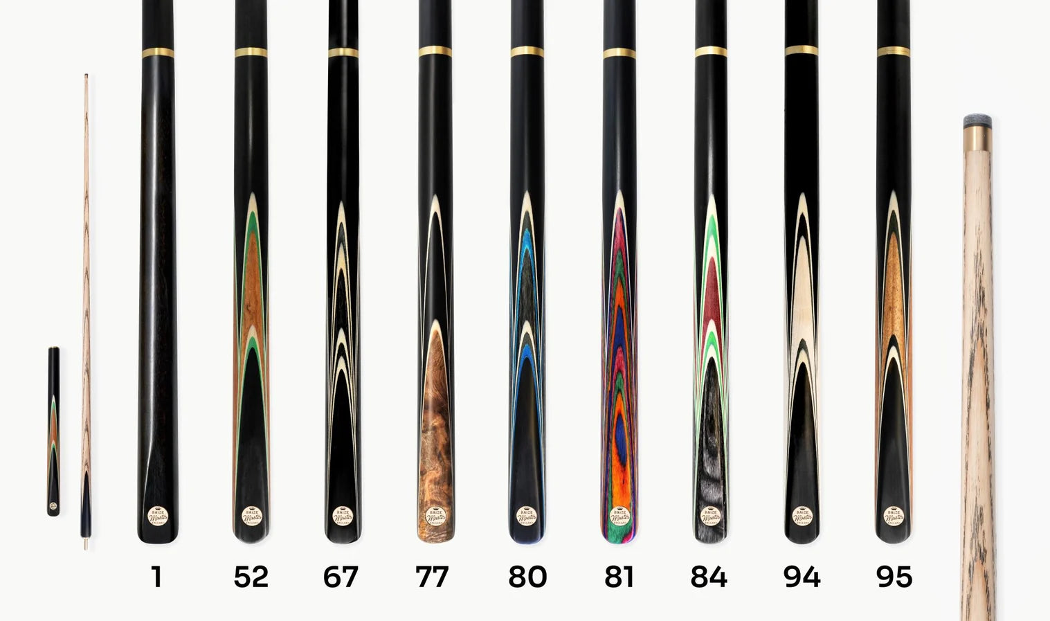 Baize Master Gold Series Marksman 3/4 Joint English Pool Cue with 8.5mm Baize Master Pro Impact Hybrid Tip