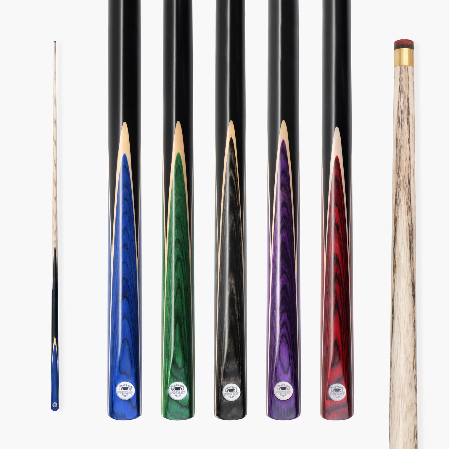 PRO147 Trident 57 Inch 1 Piece Ash Snooker and Pool Cue with 9.5mm Tip