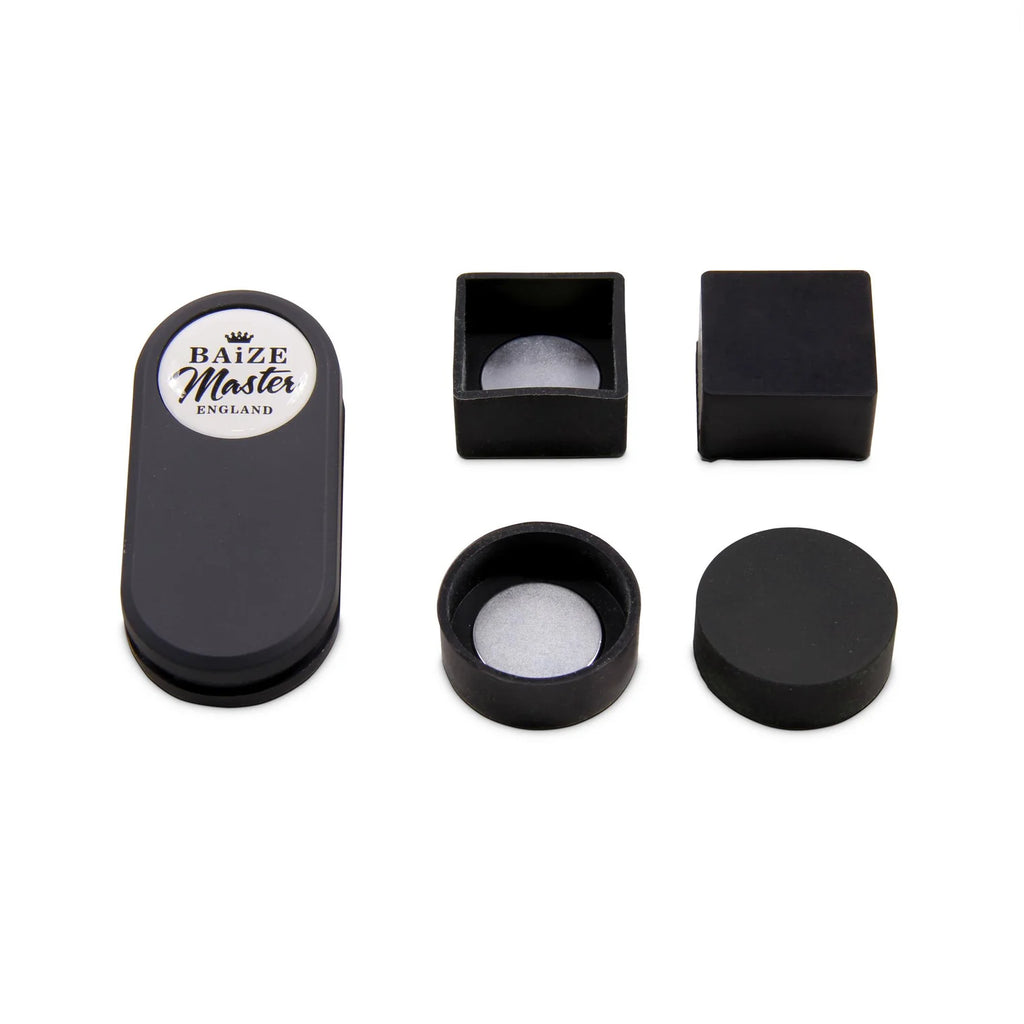 Baize Master T-MAG Double Magnetic Square Rubber & Round Rubber Taom Snooker Pool Chalk Holder with Pocket Clip Action - includes Protective Chalk Covers