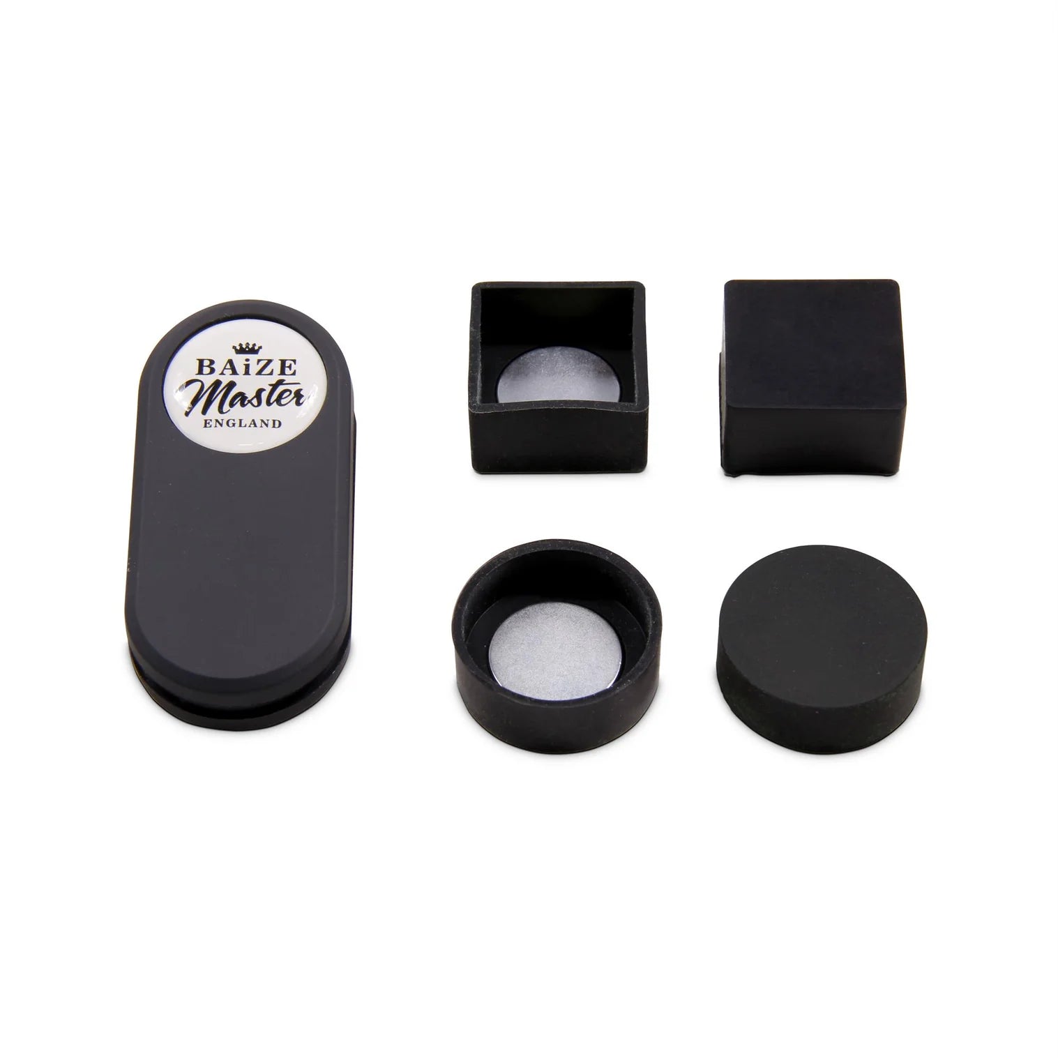 Baize Master T-MAG Double Magnetic Square Rubber & Round Rubber Taom Snooker Pool Chalk Holder with Pocket Clip Action - includes Protective Chalk Covers