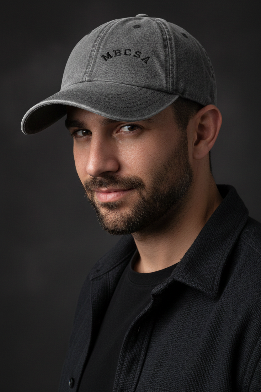 MBCSA Grey Dad Cap - Dark Premium Shot