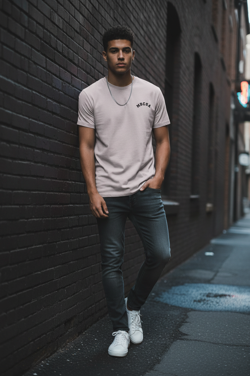 MBCSA Grey Tee Model Shot