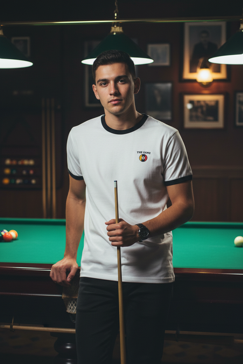 The Game Black Trim Ringer Tee - Model Shot